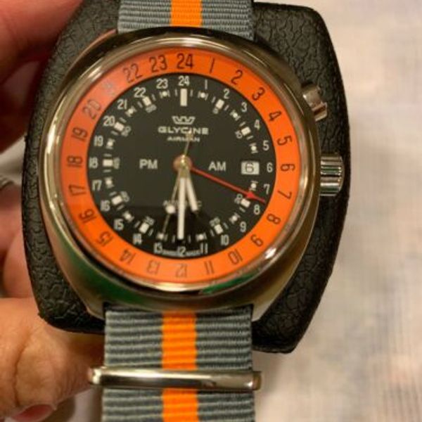 Glycine Airman SST 12 Pumpkin GMT Ref GL0075 | WatchCharts Marketplace