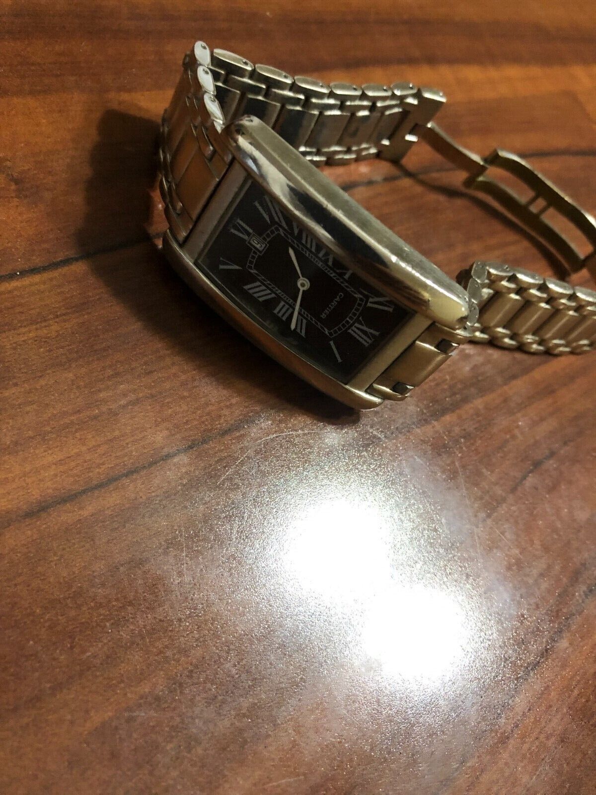 Old Broken Cartier Tank Men s Watch for parts or repair