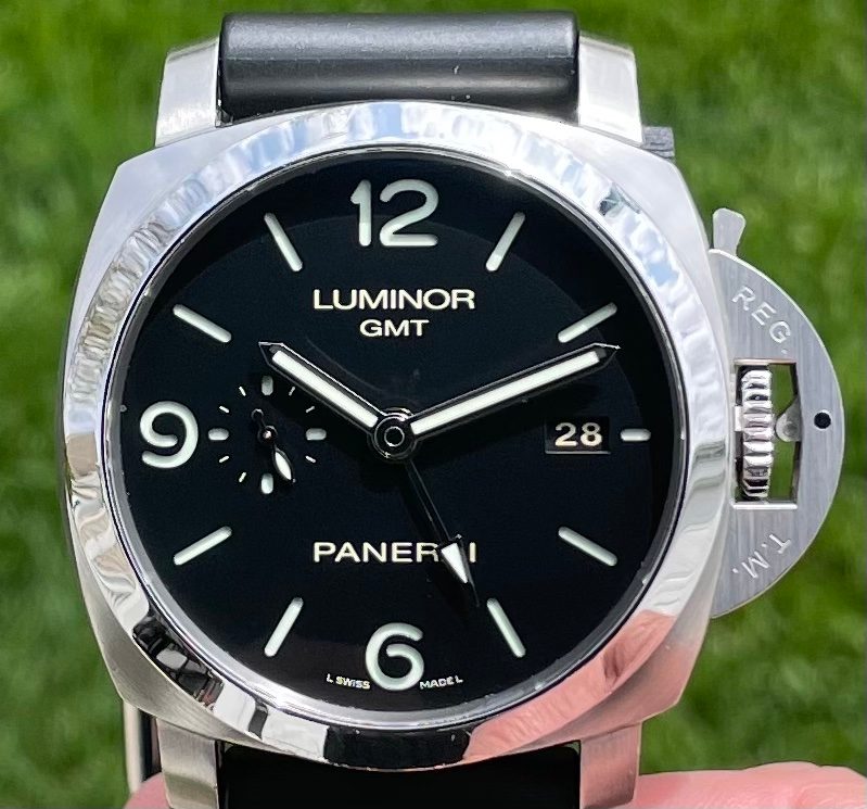 FS Panerai PAM 00320 1950 Luminor 3 Day GMT Brushed Steel