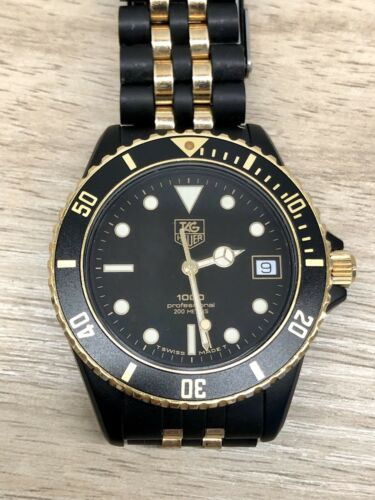 Tag Heuer 1000 Professional 200 Meters 980 029B Black and Gold