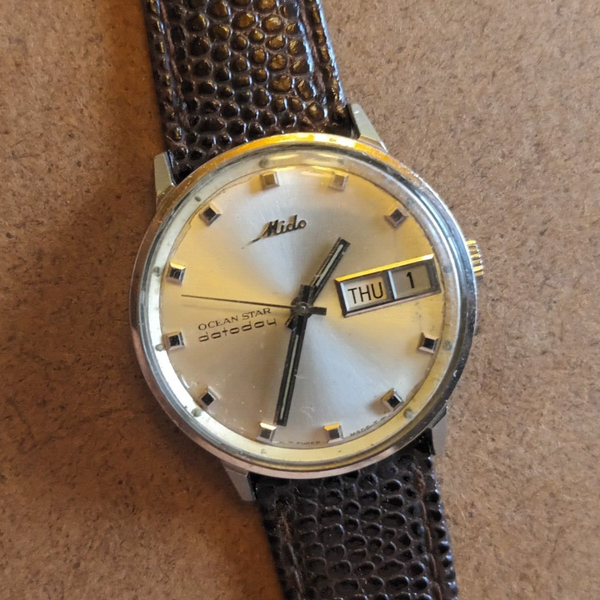 Montre MIDO OCEAN STAR DATODAY Automatique – Acier Inoxydable – Vintage – Occasion Bon état