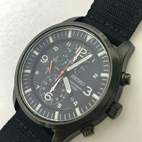 43.5mm Seiko Chronograph mens watch with date, Japan, ref.# 7T92-0JS0 ...