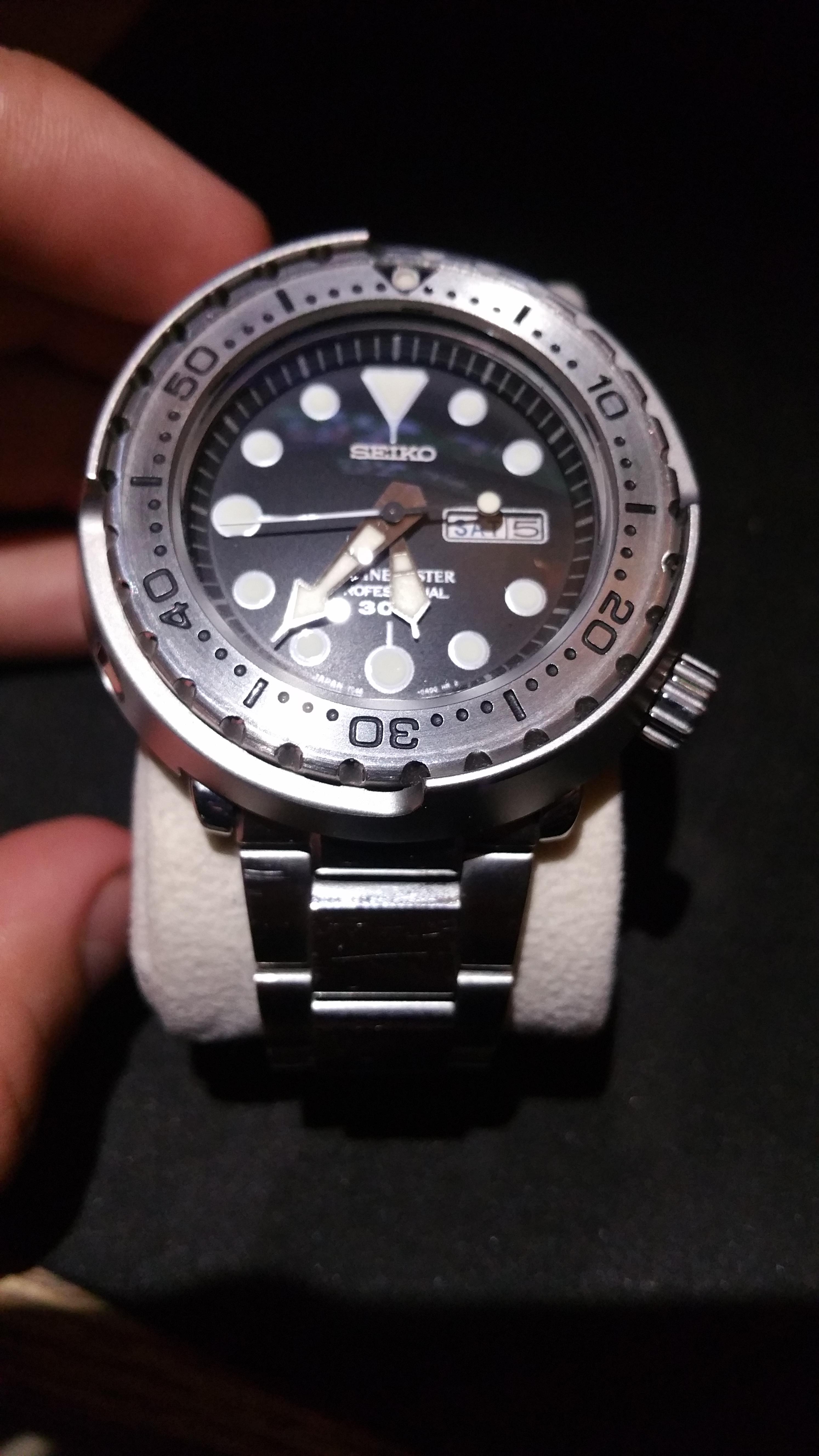 Ewatchparts 18mm Solid Heavy Oyster Bracelet For Seiko Tuna SBBN017 – Stainless Steel