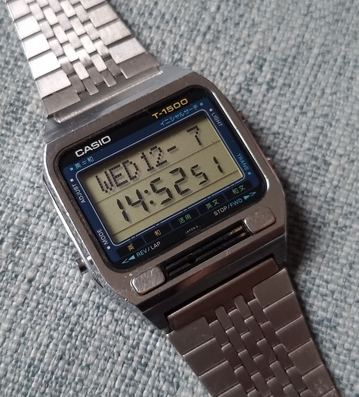 vintage casio t-1500 japanese english dictionary lcd watch rare