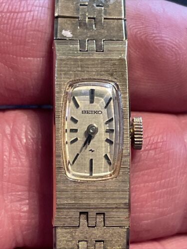 Vtg 1972 Seiko 1520 3339 Gold Plated 17 Jewels Mechanical Ladies