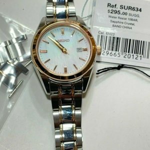 Seiko Watch $295 Stainless Steel New Overstock With Tags SUR634 |  WatchCharts