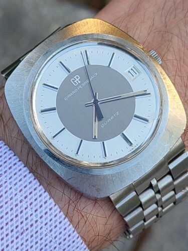 Vintage Girard Perregaux Quartz Stainless Watch ORIGINAL BRACELET