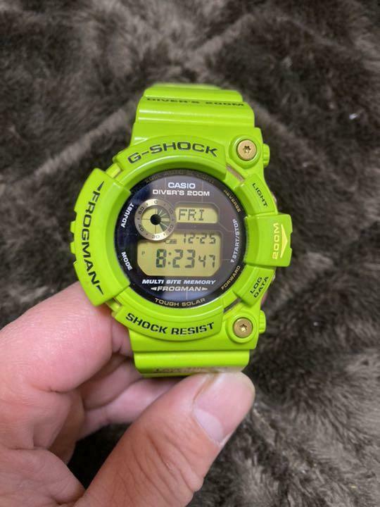 Casio G-SHOCK Frogman GW-200F-3JR Lime Green Limited Good