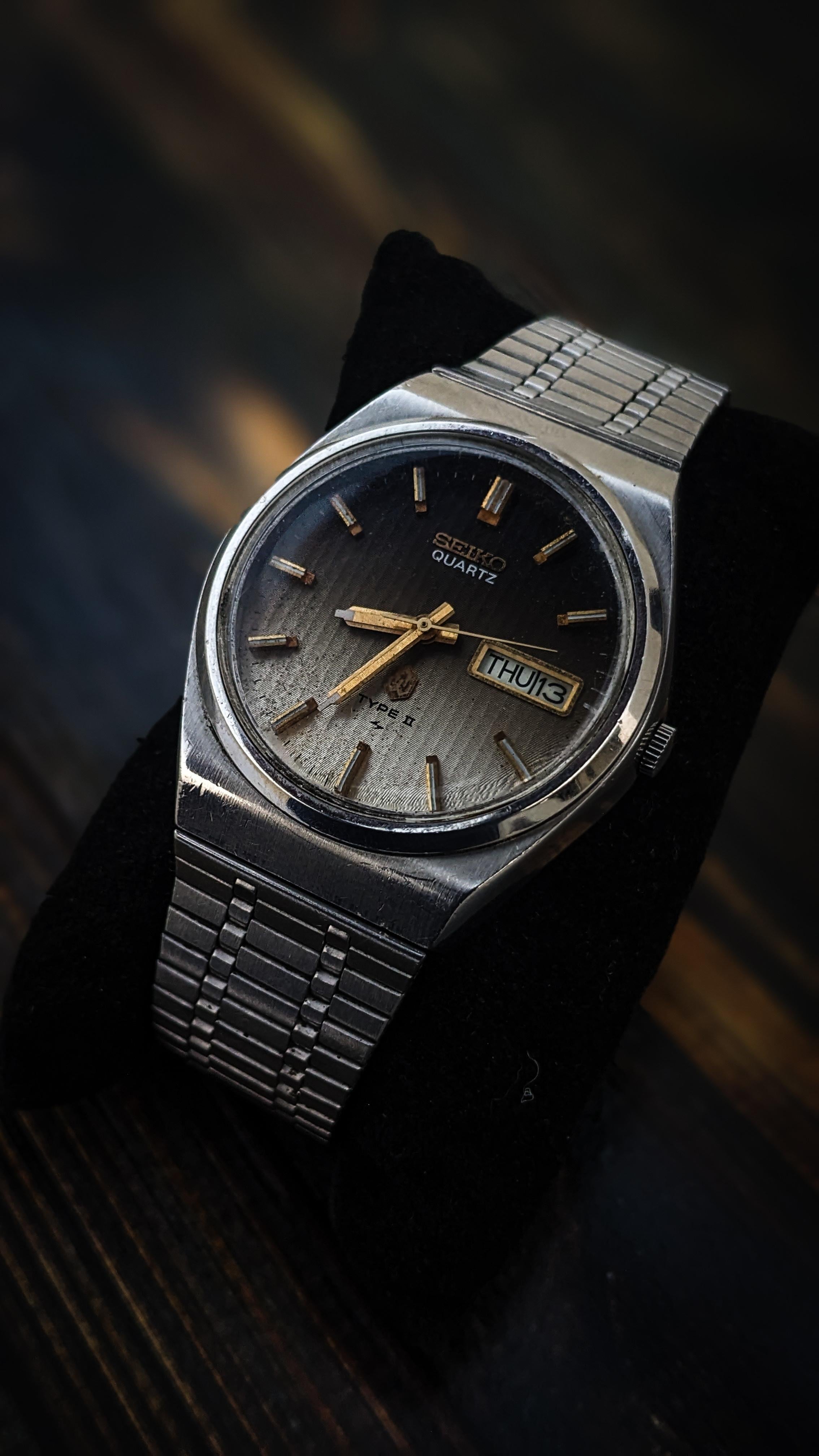 WTS] Vintage Seiko Type II fading linen brown Dial--4623-8030