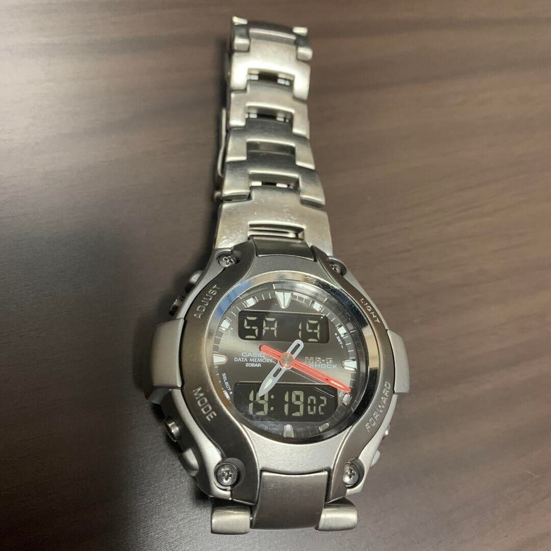 Casio G-SHOCK MRG-130T 21cm analog digital watch+manual Junk