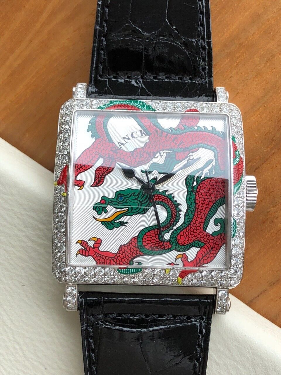 Frank Muller Master Square Dragon White Gold Diamonds