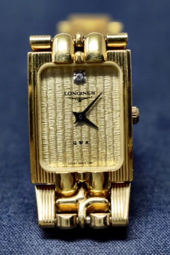 Longines Swiss MOP Dial Mens GWR MZ5743 0961 Gold Plated Bracelet