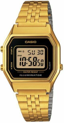 Casio Ladies Mid-Size Gold Tone Digital Retro Multi-Function Watch  LA680WGA1DF | WatchCharts