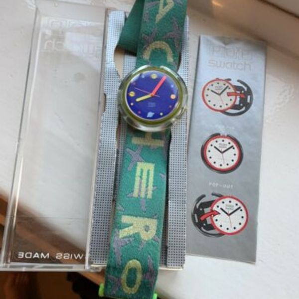 Mens Vintage Pop Swatch Watch Space Hero Planets Swiss Made 90s