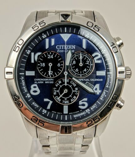 Citizen Solar Chronograph Perpetual Calendar Watch Eco-Drive E820 
