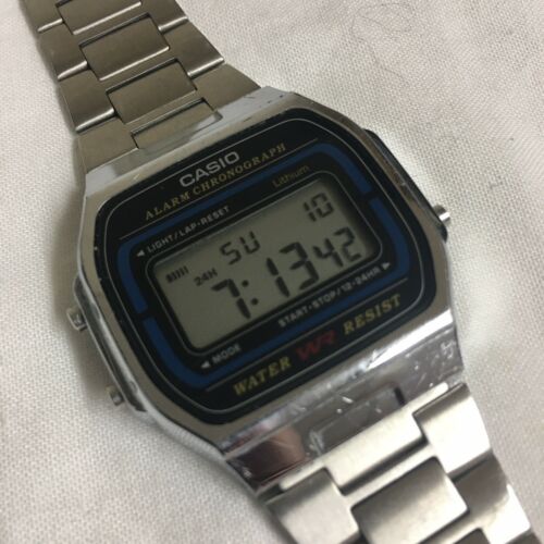 Original Casio 593 A164W Stainless Steel Digital Watch Perfect Working  Order EXC | WatchCharts