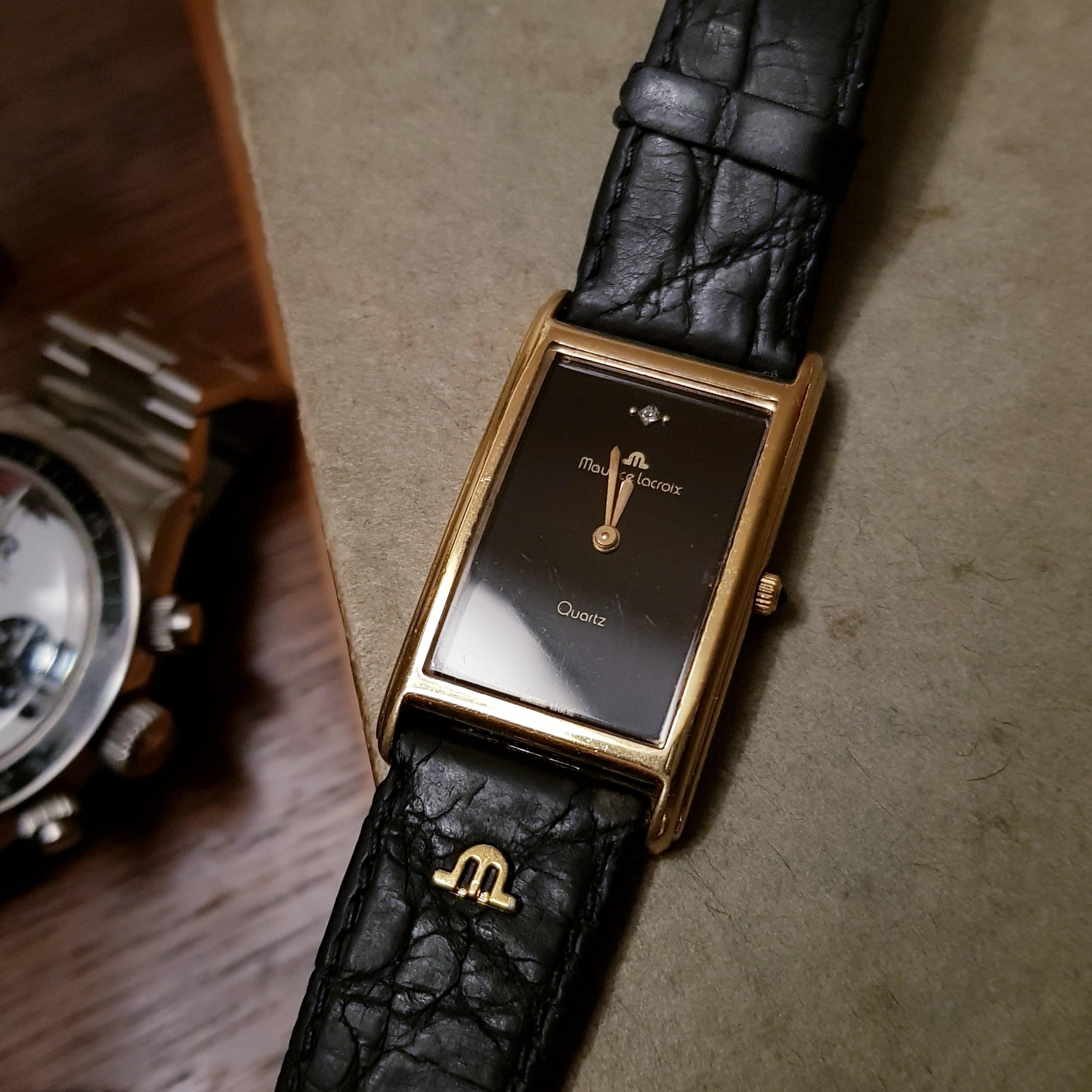 モーリスラクロア　タンク　腕時計　maurice lacroix tank WTS] Maurice Lacroix Tank with black dial - 150$ shipped