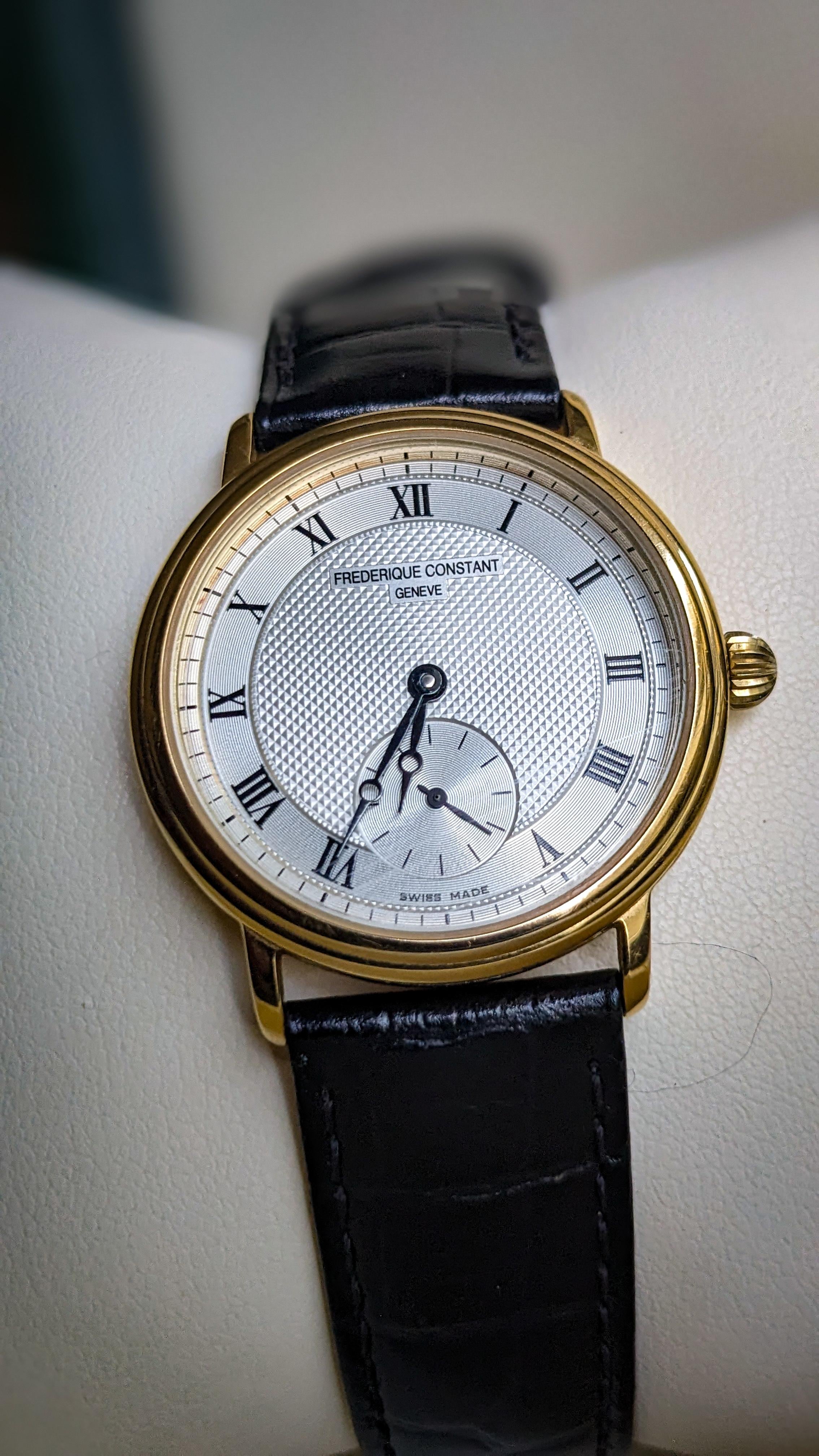 wts Frederique Constant Slimline Gold Plated Ultra Slim Manual winding watch FC435x75 76 WatchCharts Marketplace