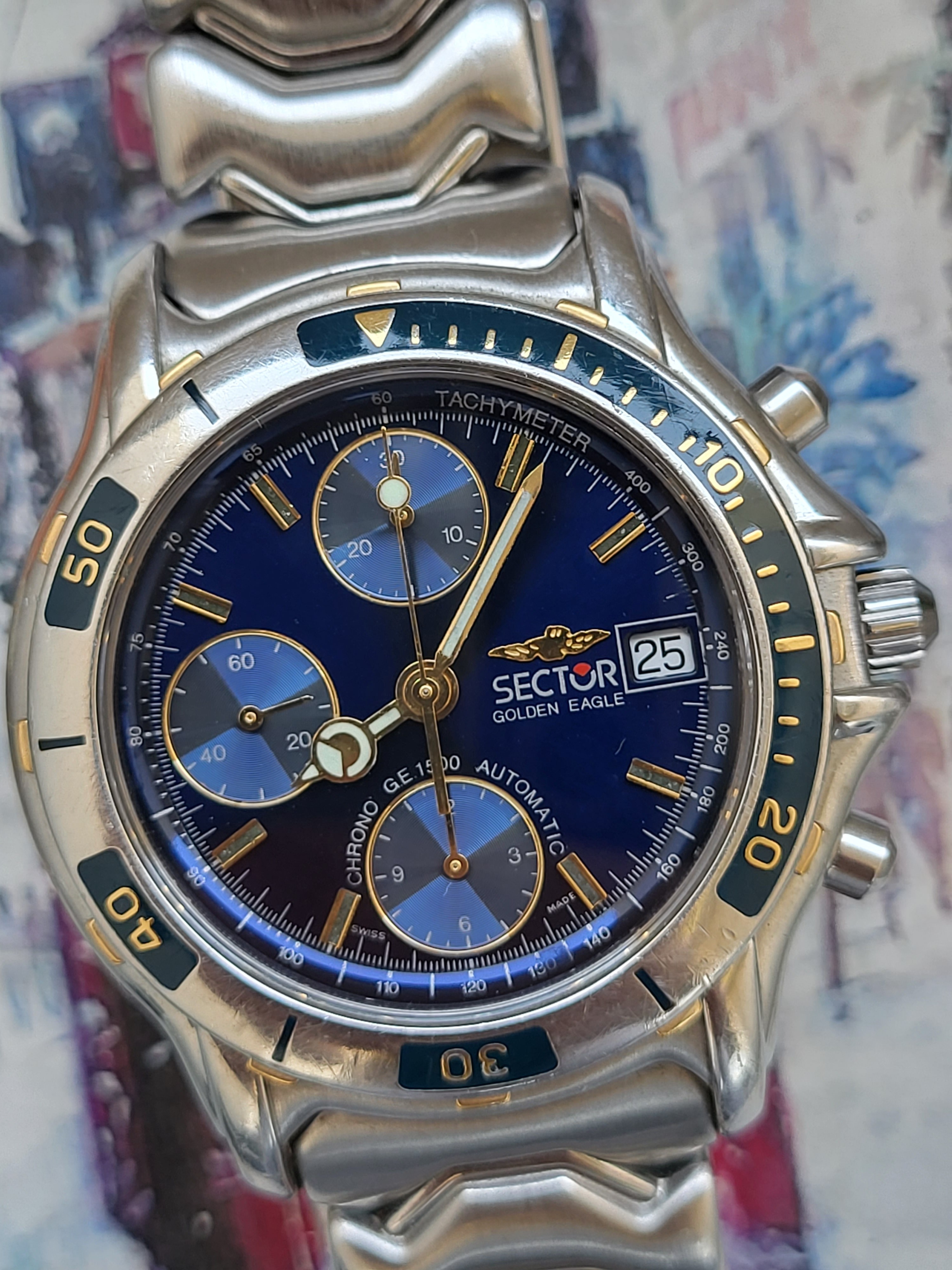 Automatico Orologio Sector Swiss Made Sector Golden Eagle Automatico Prezzo Orologio Sector Golden Eagle Eagle Valjoux Sector Valjoux 7750 WTS] Sector  Golden Eagle Chronograph Valjoux 7750