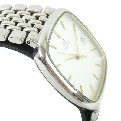 Omega Deville 1451/439.1 Watch Men's 33mm Square Quartz White Dial