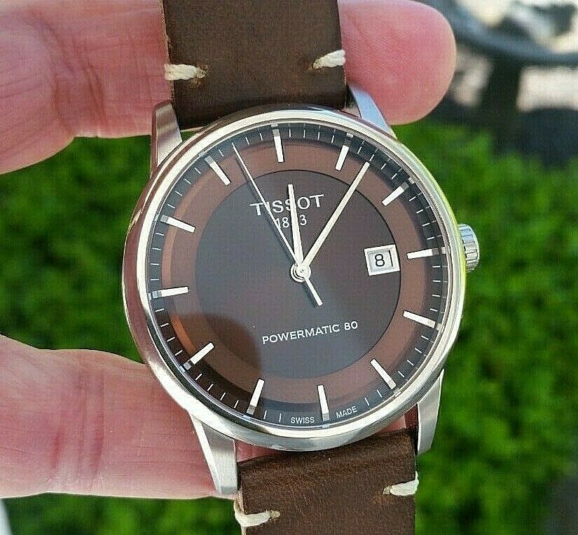 Tissot Luxury Powermatic 80 Brown Dial Watch PRISTINE T086