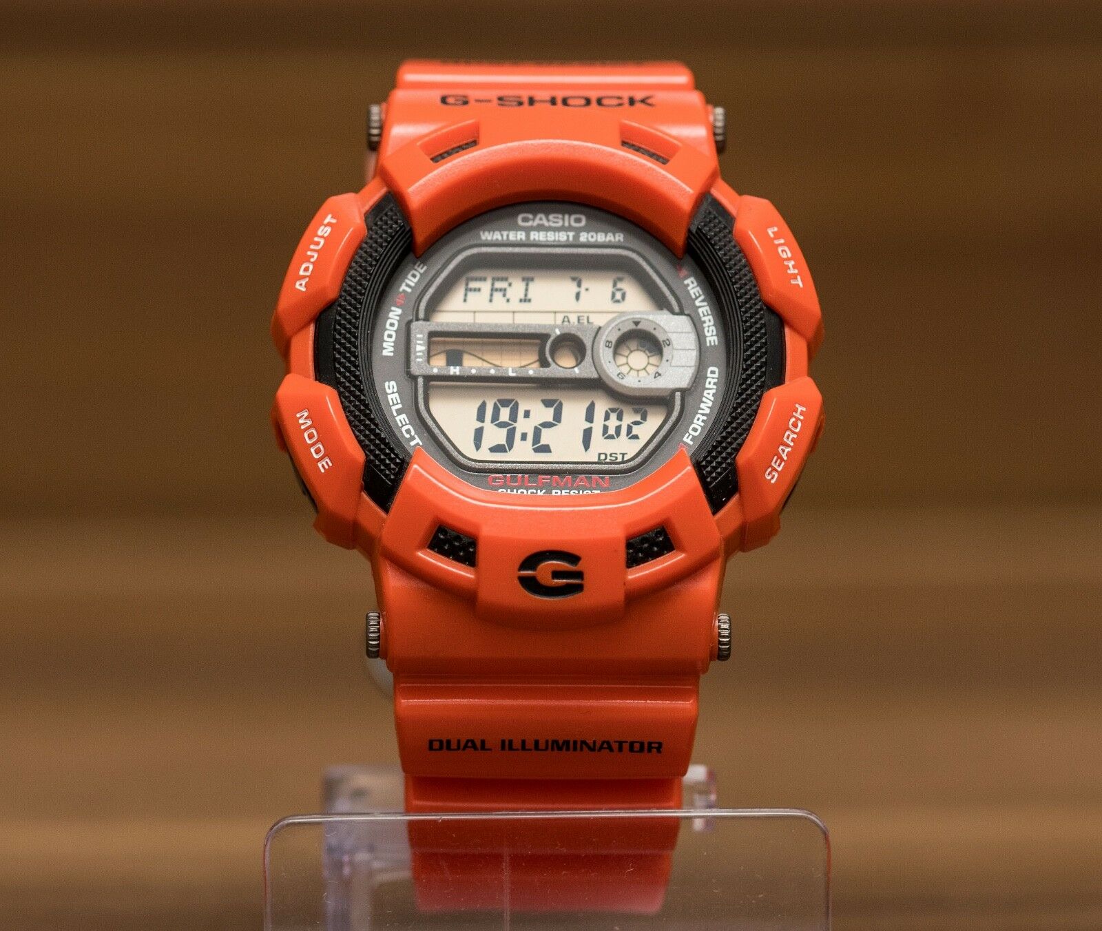 Casio G-Shock GULFMAN RESCUE (Moon Phase, Tide, Auto light) watch - orange/black  | WatchCharts Marketplace