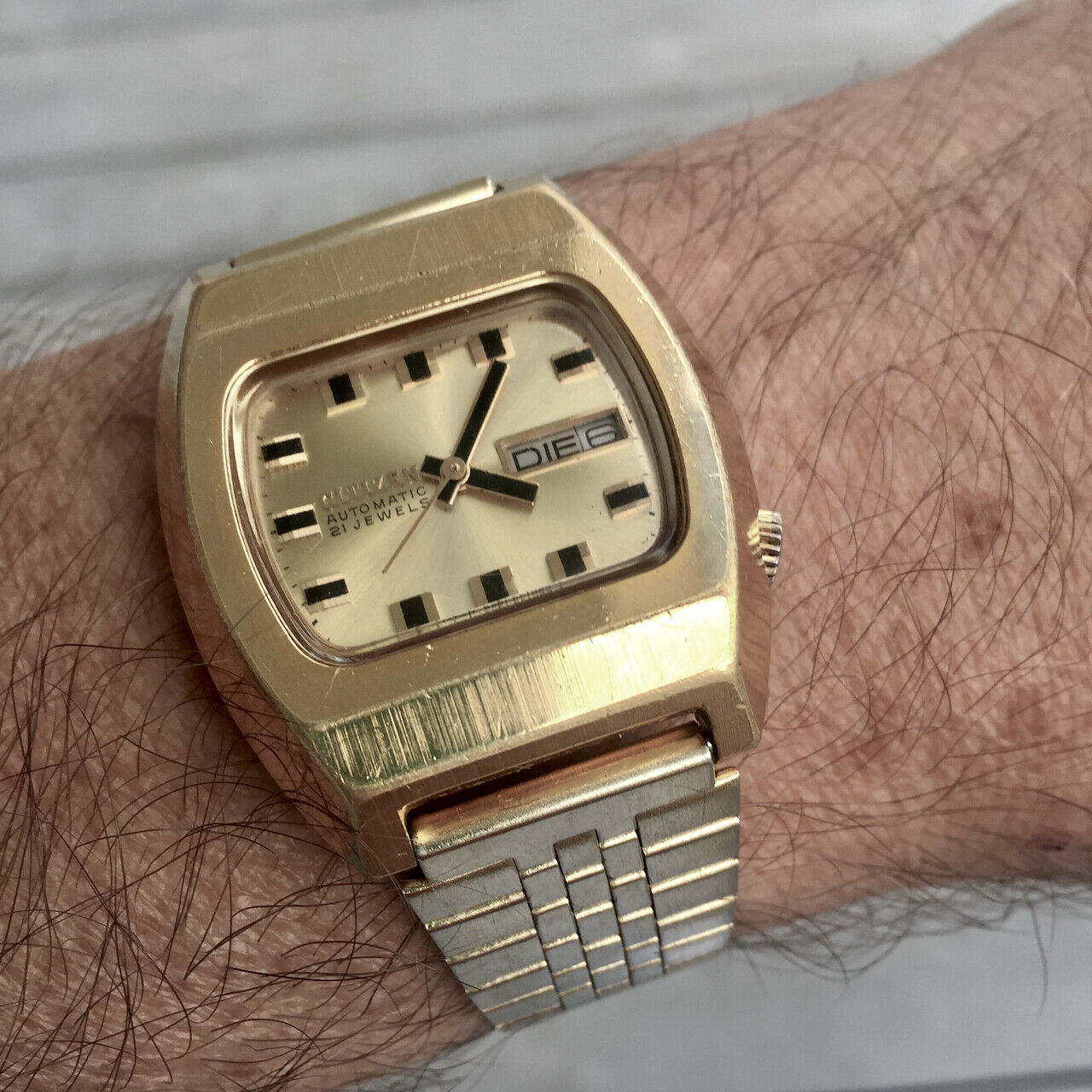 Montre Citizen 6501 Plaquée Or Vintage - Mécanique Automatique Pour Homme