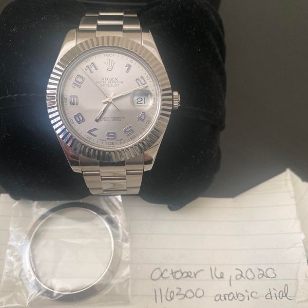 [WTS] (Rolex) (Datejust 116300) Arabic dial with both steel fluted
