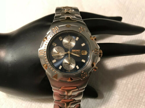 Men s Seiko 7T62 OCRO Chronograph 100m Water Resistant Quartz