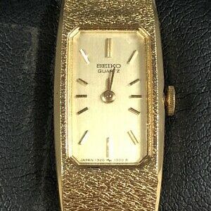 Mint! VINTAGE Seiko Ladies Watch 1320-5990, Solid Gold Plated, Beaut  (D01020455) | WatchCharts