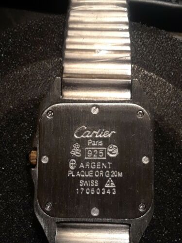 Cartier Paris 925 Argent Plaque Or 20 M Swiss 17 050343 | WatchCharts