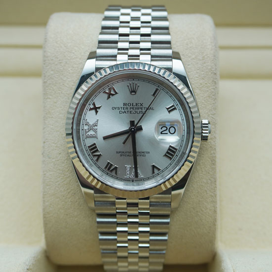 FS Rolex Datejust 36mm Fluted Bezel Jubilee Bracelet Silver