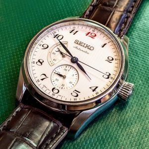 Montre Seiko Presage SARW025 - Automatique, Réserve De Marche, étanche 100m, Bracelet Cuir