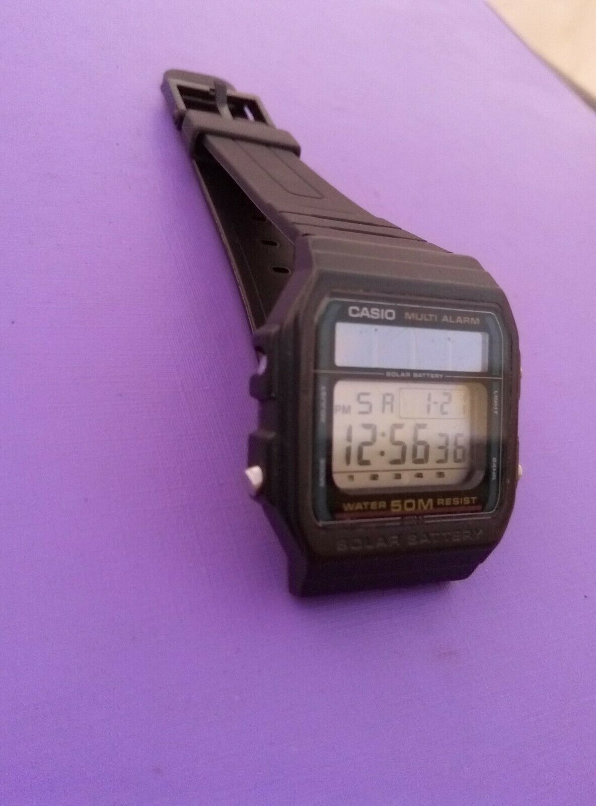 Rare Vintage Casio WL-10 Digital Multi Alarm Solar Battery Japan