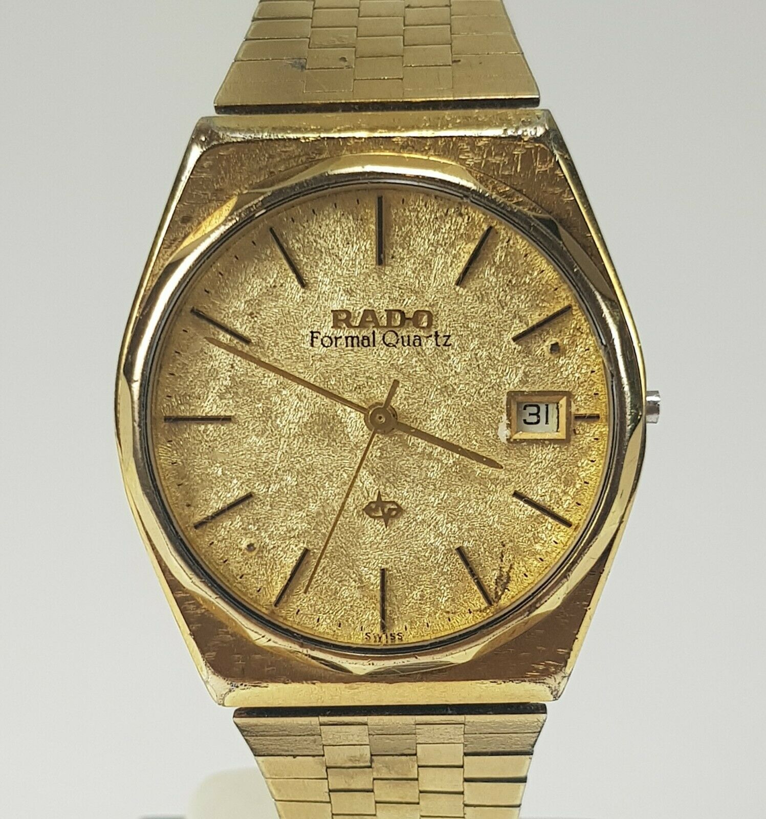 Rado Formal Quartz 732-9003.2 Gents Gold Plated Swiss Watch parts