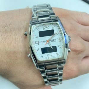 Casio Edifice Stainless Steel Rectangular Watch Vintage Piece White EFA 117D WatchCharts Marketplace