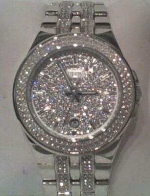 Bulova men's 96b235 swarovski best sale crystal stainless steel watch