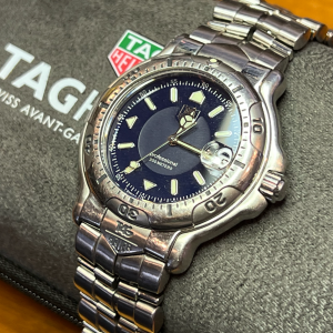 時計 TAG HEUER 6000 Series WH1115-K1 TAG HEUER PROF 6000 WH1115-K1 NAVY BLUE DIAL 200M STAINLESS