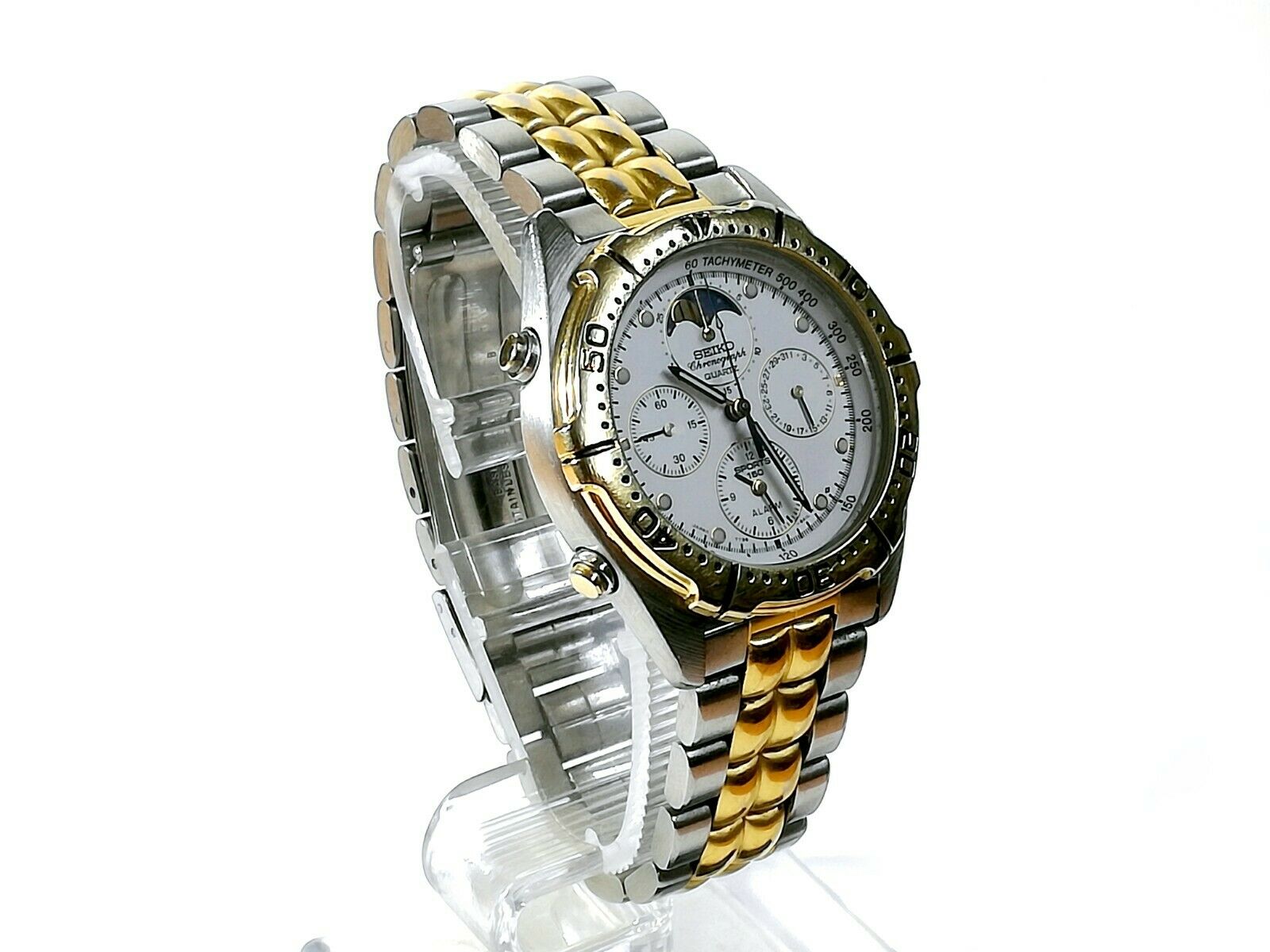 Wristwatch seiko chronograph quartz 7t36-6a40 genuine seiko 7t36b 