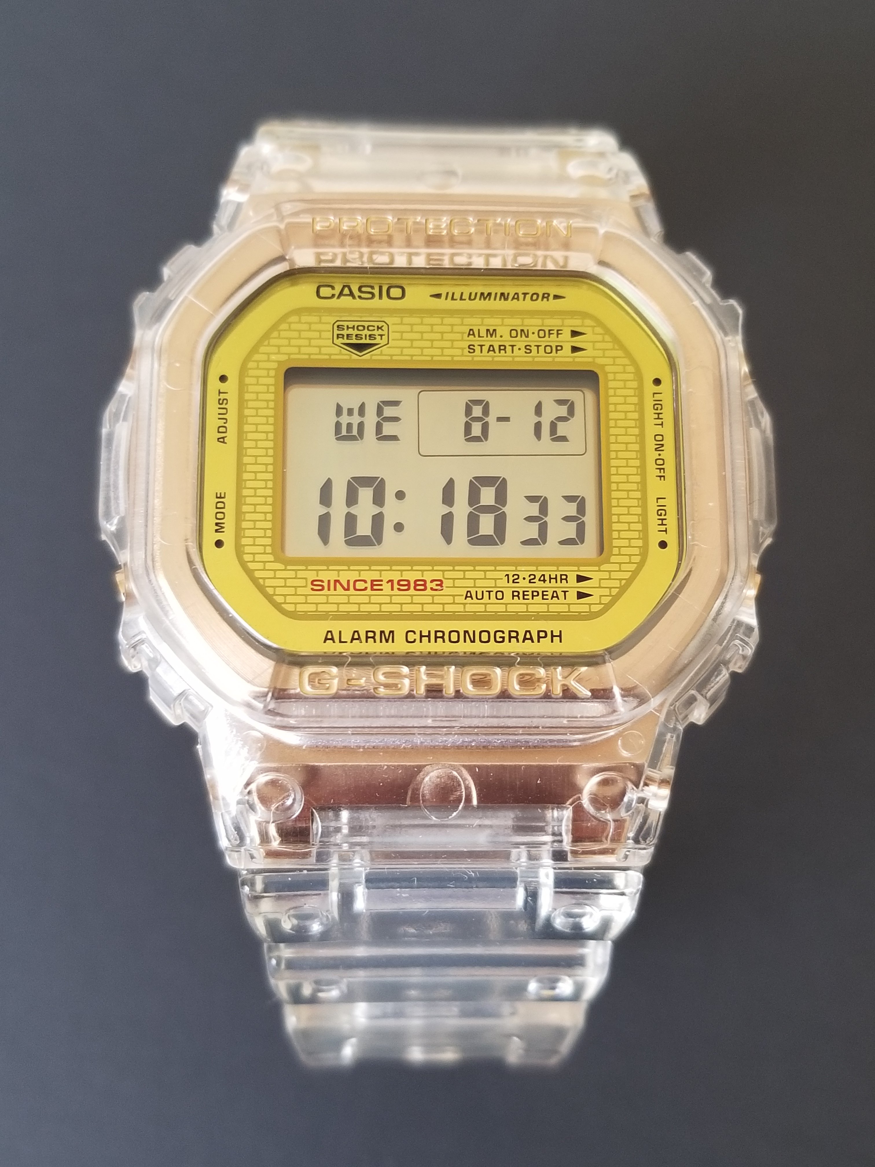 Casio G-Shock Glacier Gold 35th Anniversary DW-5035E-7 Clear Semi