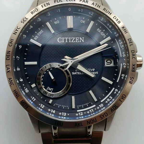 Citizen CC3000 54L Satellite Wave Analogue Quartz Watch, Stainless ...