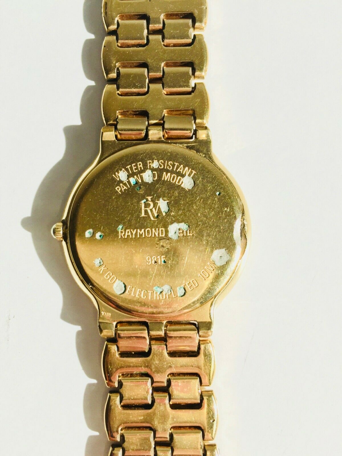 9815 Raymond Weil FOR PARTS / REPAIR Gold Face Swiss Watch Geneve