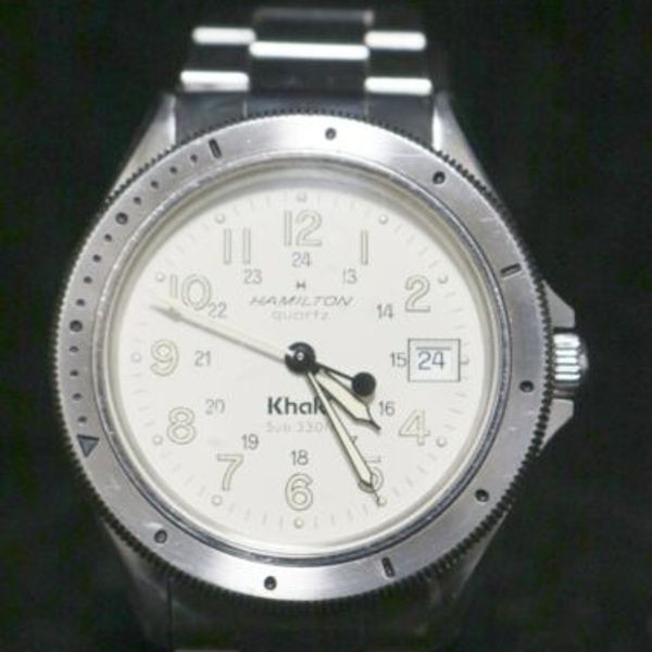 Hamilton 9859 Khaki Sub 330ft Watch Mens Quartz Stainless Steel