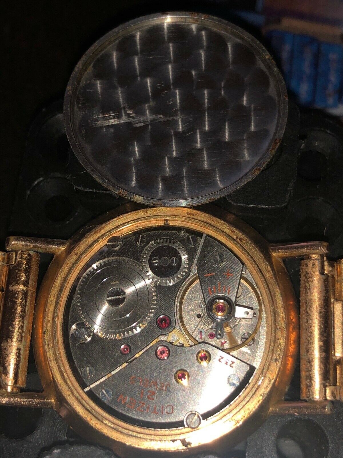 Vintage 1961 LARGE JAPAN CITIZEN ACE PARASHOCK A15306 SS 21 Jewels