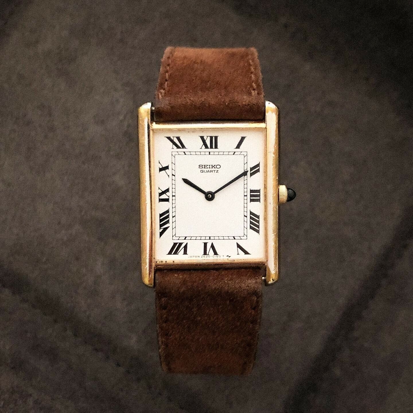 SEIKO Tank LC 2620-5040 26mm Daini Seikosha 1979 RARE