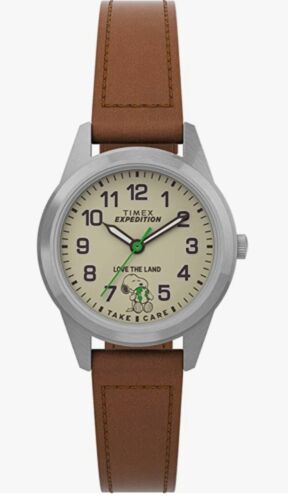 Expedition field mini shop 26mm leather strap watch