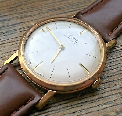 Vintage 1960s Man s 32mm Gold Plated ORIS Calibre 611 KIF Watch