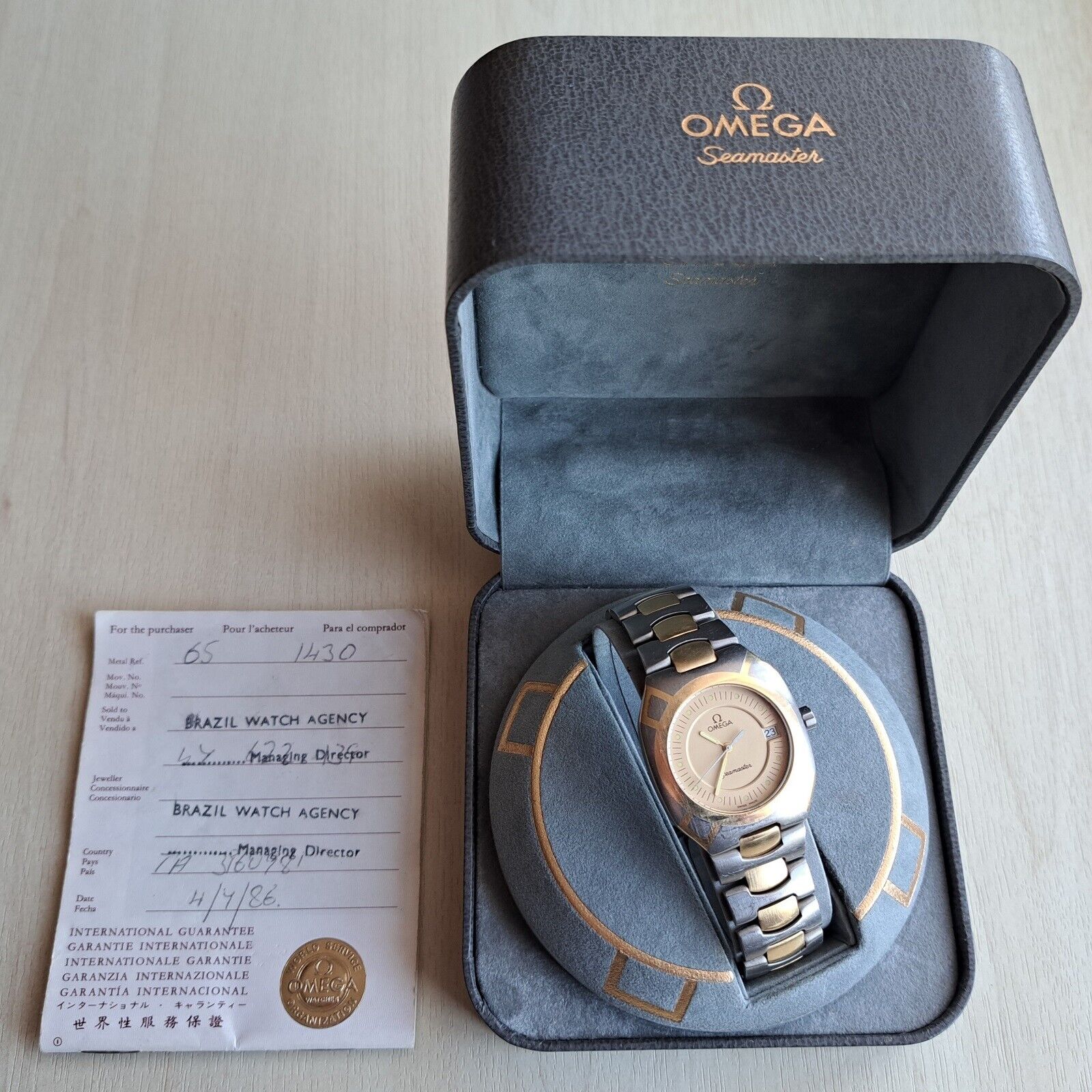 OMEGA Seamaster 120m - TITANE QUARTZ - 18K Gold links