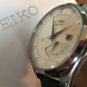Men's Seiko Kinetic Day/Date 5M84 0AB0 White Dial | WatchCharts