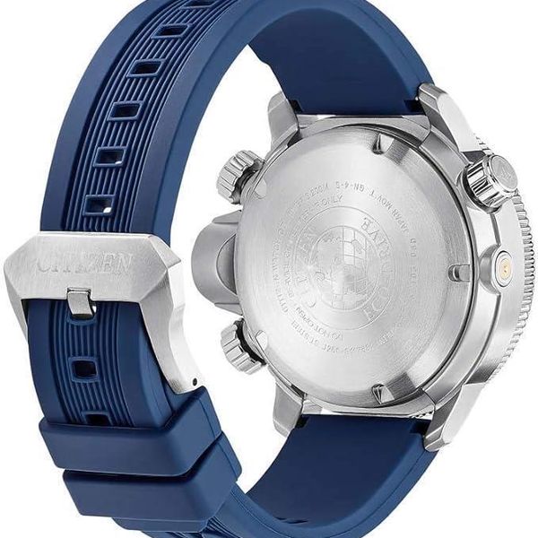 Citizen BN2038-01L Orologio Subacqueo Eco-Drive, Quadrante Blu, Cinturino In Gomma Blu, 45mm, 20 Bar, Solare - 6